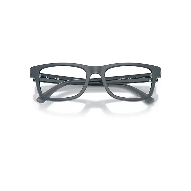 Rb1951 Optics Everflex Eyeglasses Grey Frame Clear Lenses Polarized by Ray-Ban