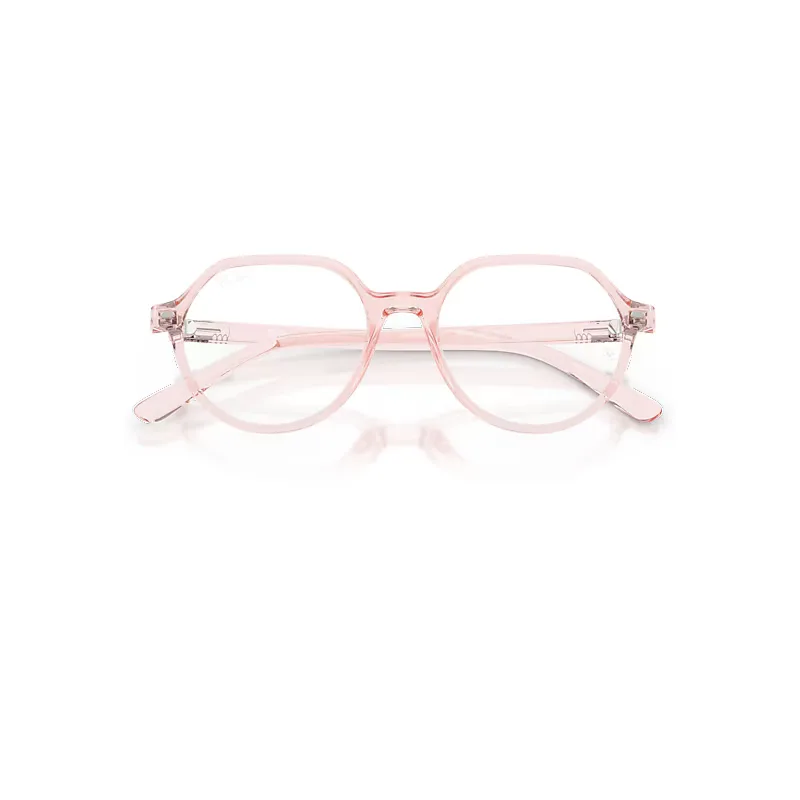 Thalia Optics Eyeglasses Transparent Pink Frame Transparent Lenses Polarized by Ray-Ban
