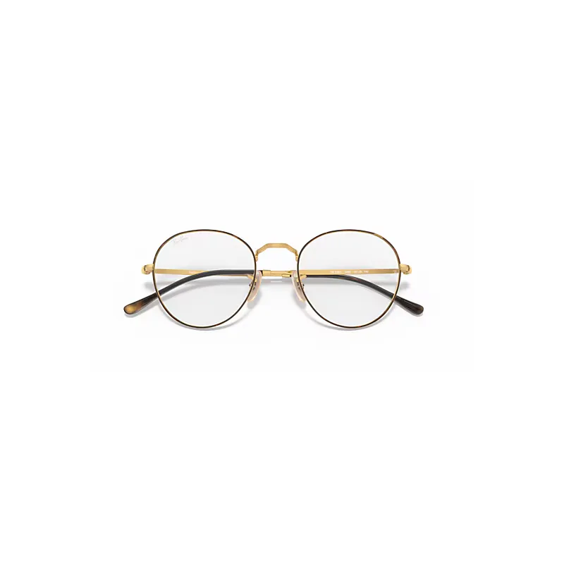 Round Metal Optics II Eyeglasses Gold Frame Clear Lenses by Ray-Ban