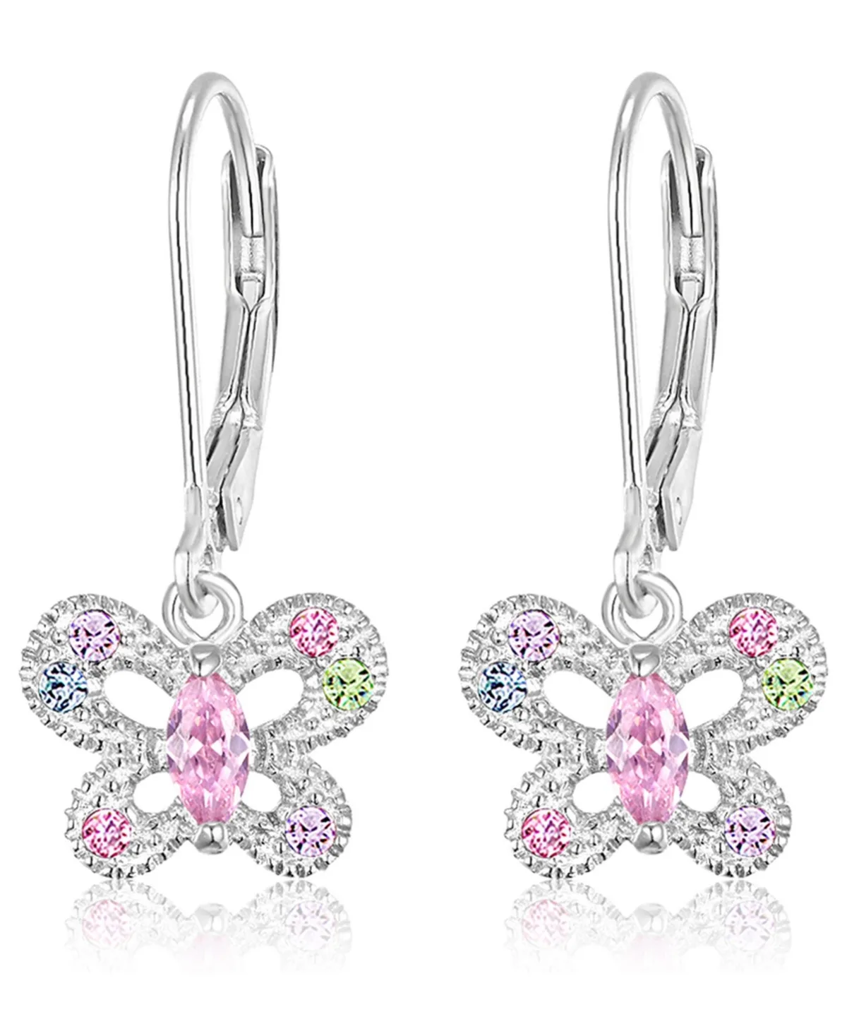 Butterfly Hypoallergenic Earrings with Leverbacks by Chanteur