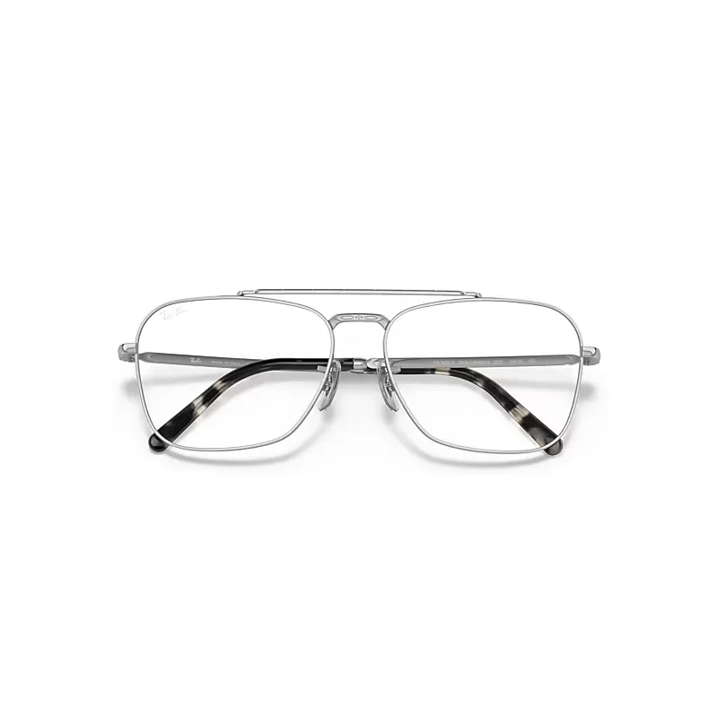 Caravan Optics Eyeglasses Silver Frame Clear Lenses Polarized by Ray-Ban