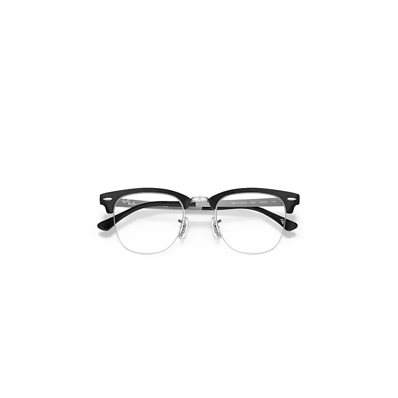 Clubmaster Metal Optics Eyeglasses Black Frame Clear Lenses by Ray-Ban