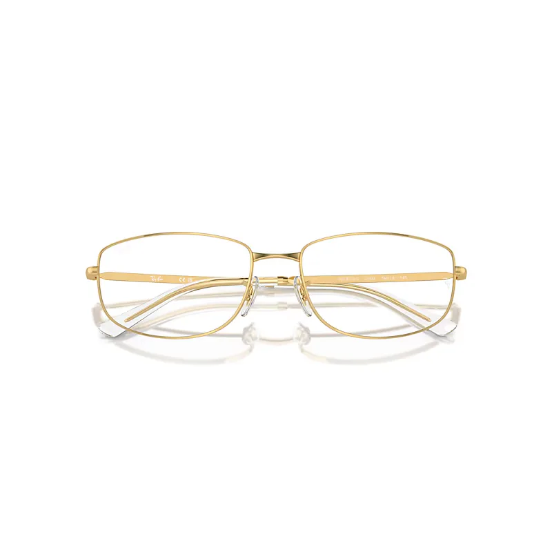 Rb3732v Optics Eyeglasses Arista Gold Frame Clear Lenses Polarized by Ray-Ban