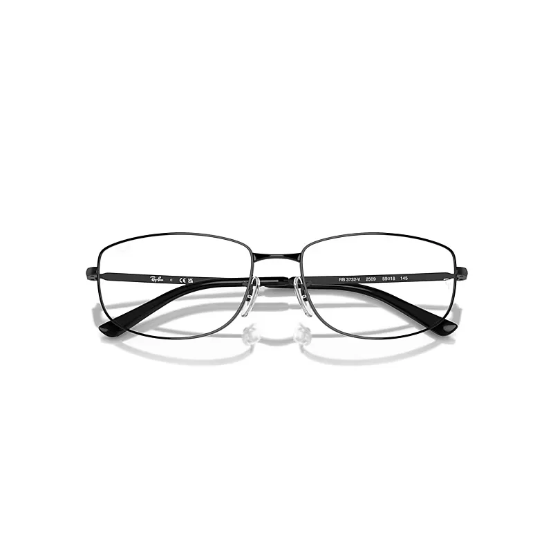 Rb3732v Optics Eyeglasses Black Frame Clear Lenses Polarized by Ray-Ban