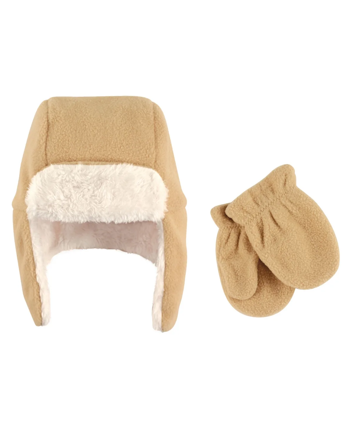Hudson Fleece Ear-Flap Winter Hat and Matching Mitts by Hudson Baby
