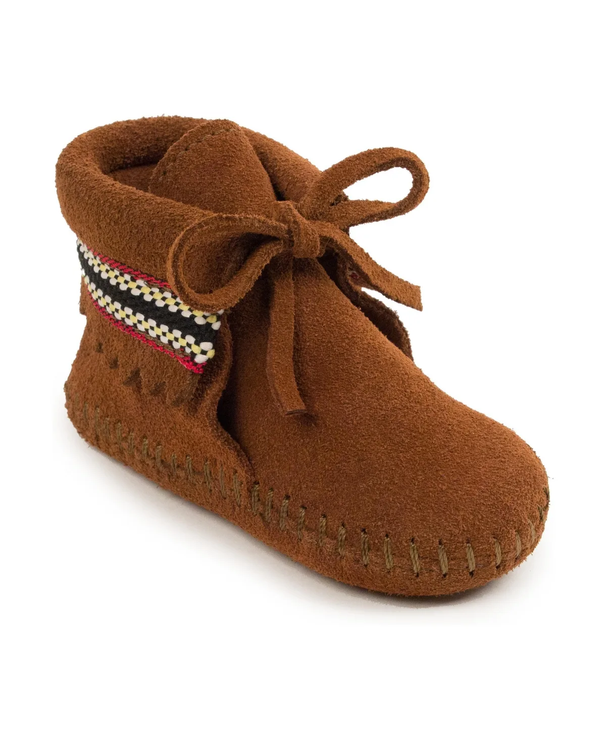 Suede Braid Booties by Minnetonka