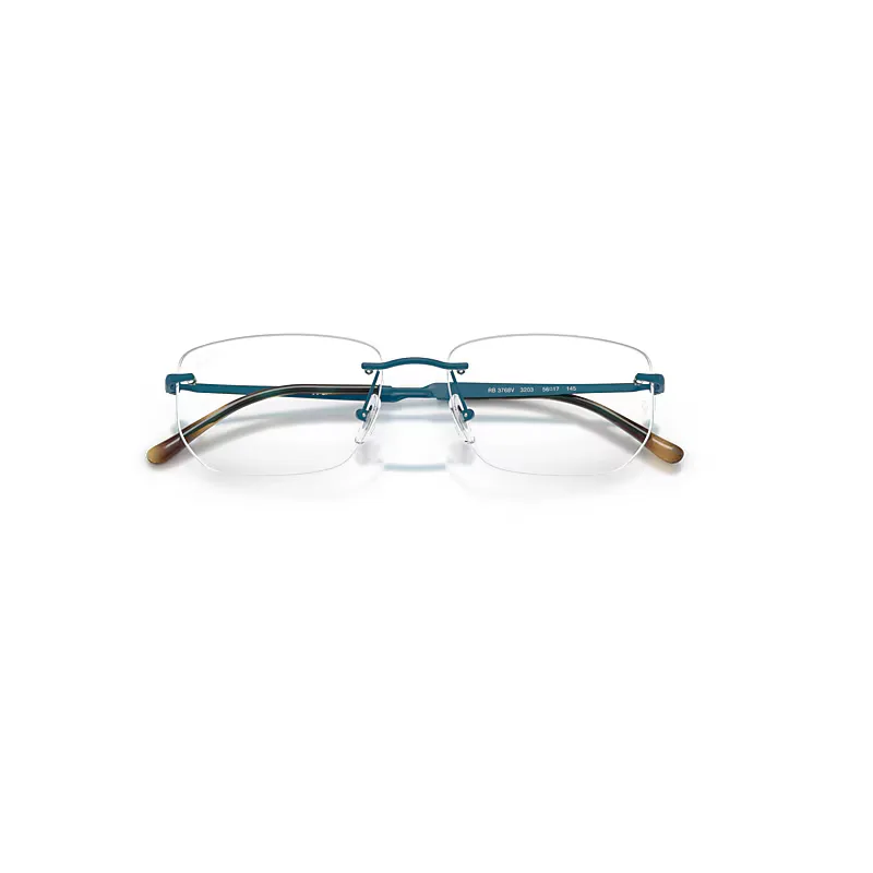 Rb3768v Optics Eyeglasses Blue Frame Clear Lenses Polarized by Ray-Ban