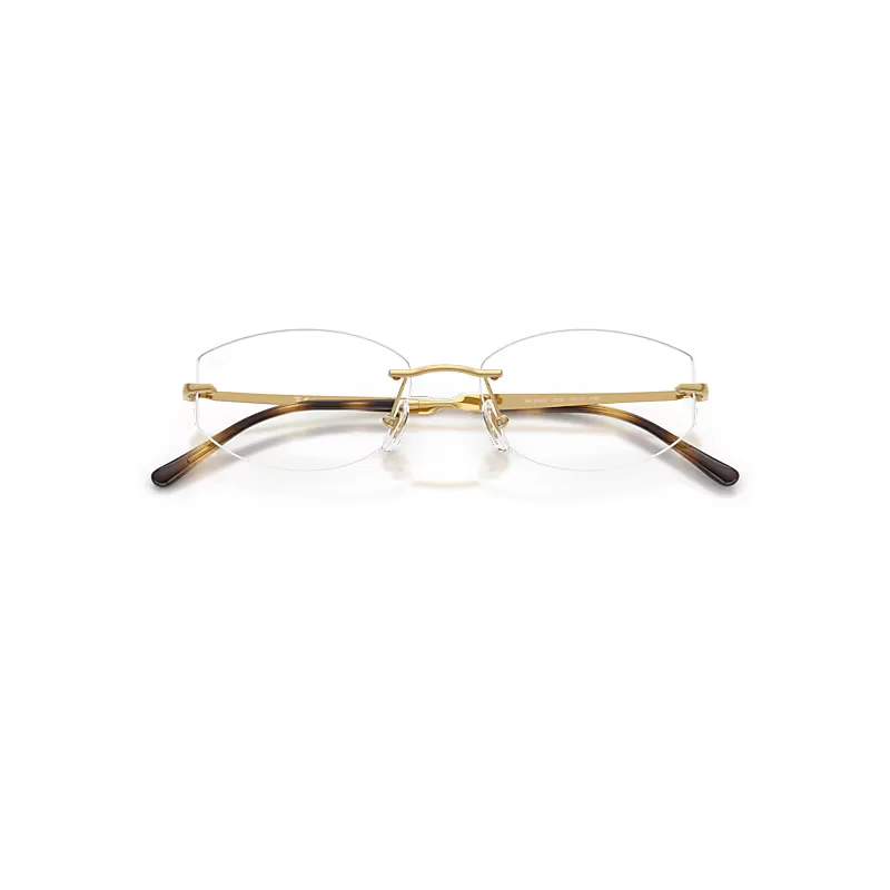Rb3792v Optics Eyeglasses Gold Frame Clear Lenses by Ray-Ban