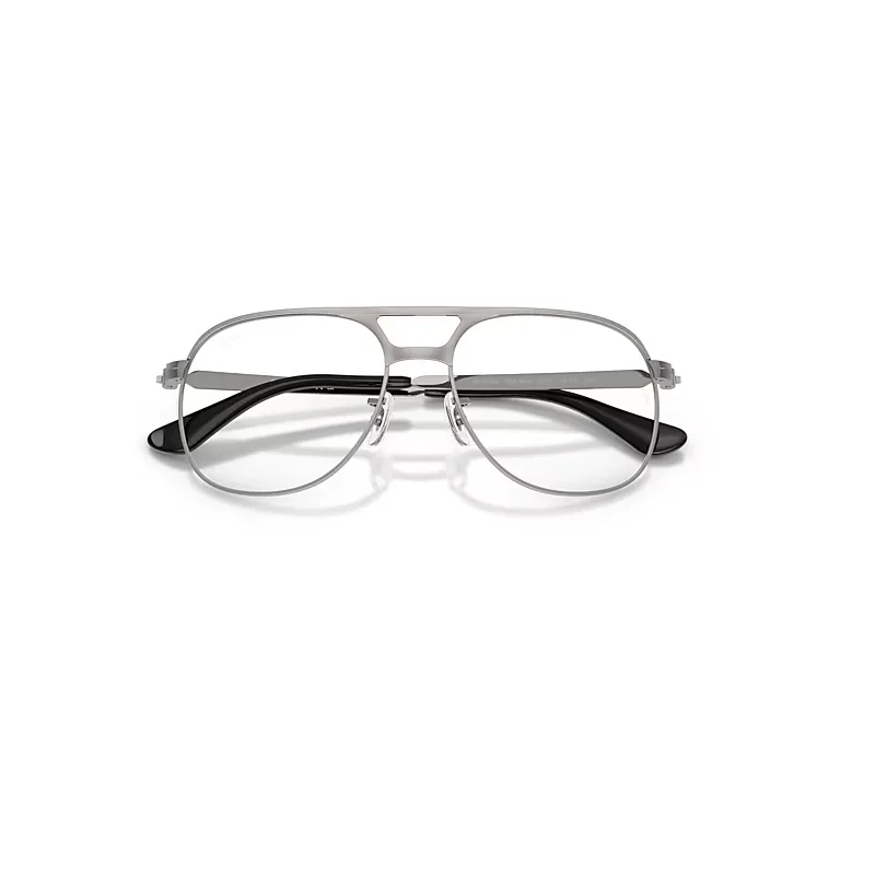 Bill Max Optics Eyeglasses Gunmetal Frame Transparent Lenses Polarized by Ray-Ban