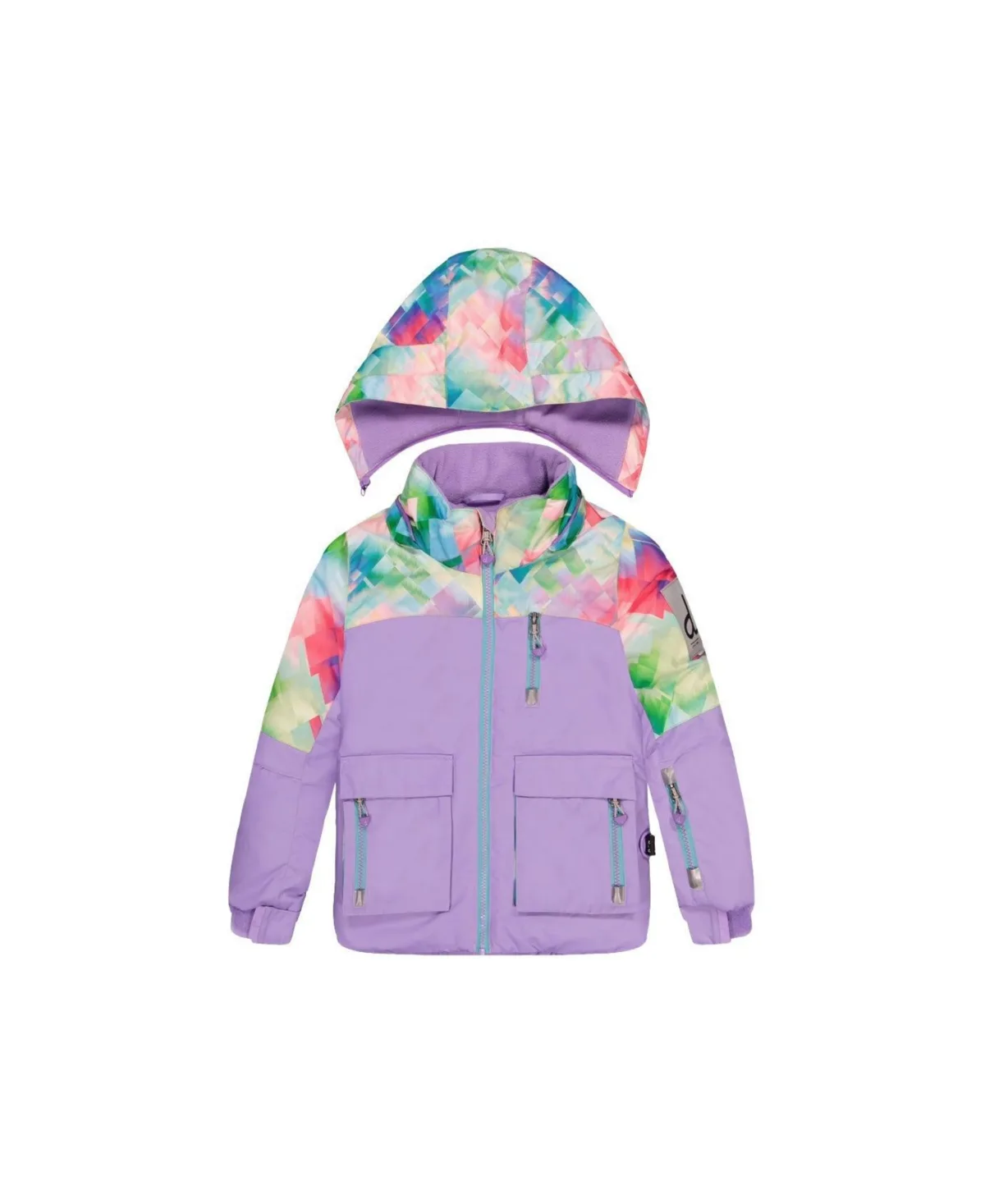 Two Piece Play Snowsuit Multicolored with a Diamond Pattern by Deux Par Deux