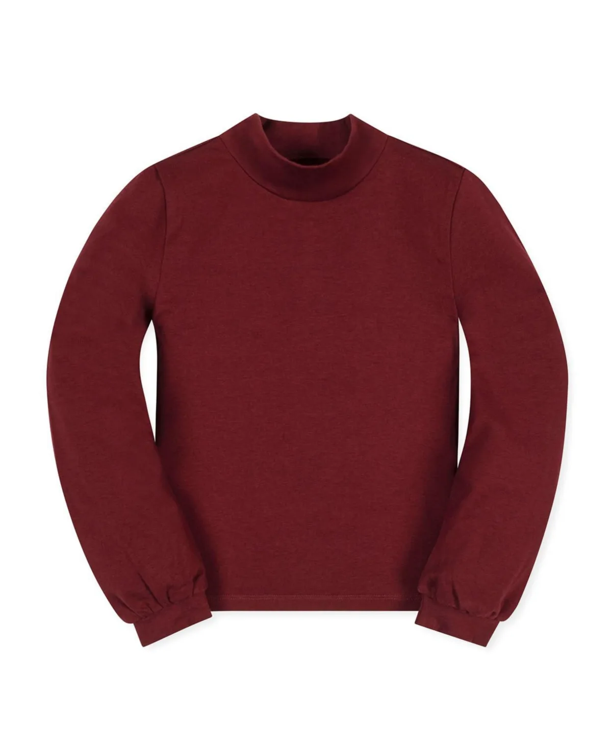 Organic Mock Neck Balloon Sleeve Knit Top by Hope & Henry
