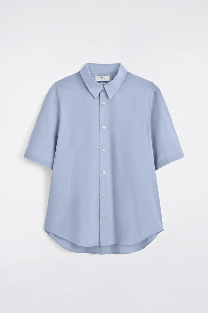 Relaxed Cotton Short-Sleeved Shirt by COS