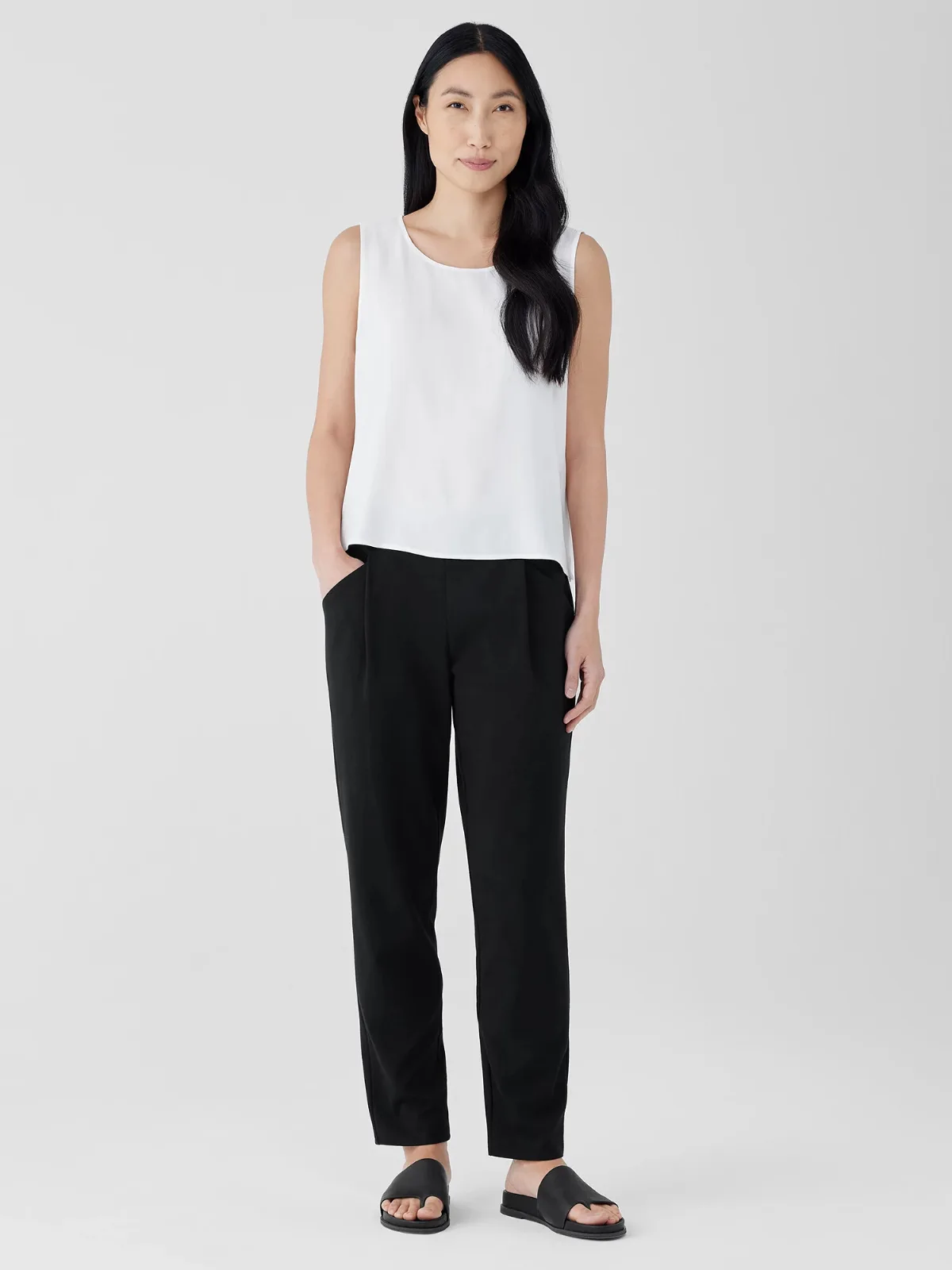 Cotton Blend Ponte Carrot Pant by EILEEN FISHER