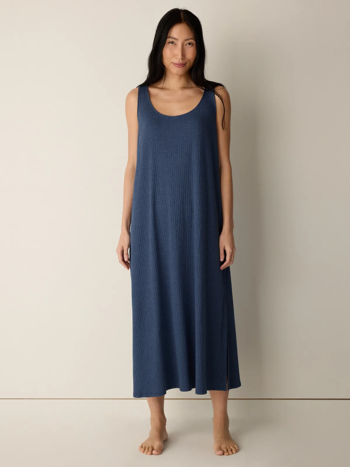 Organic Cotton Rib Tank Sleep Dress by EILEEN FISHER