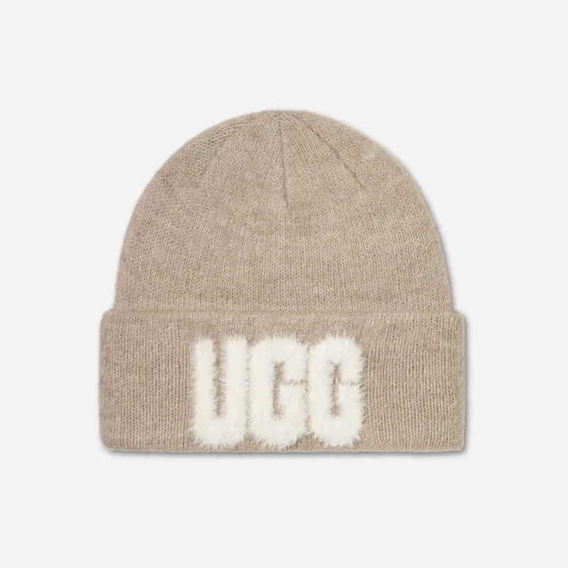 Fuzzy Logo Beanie by UGG