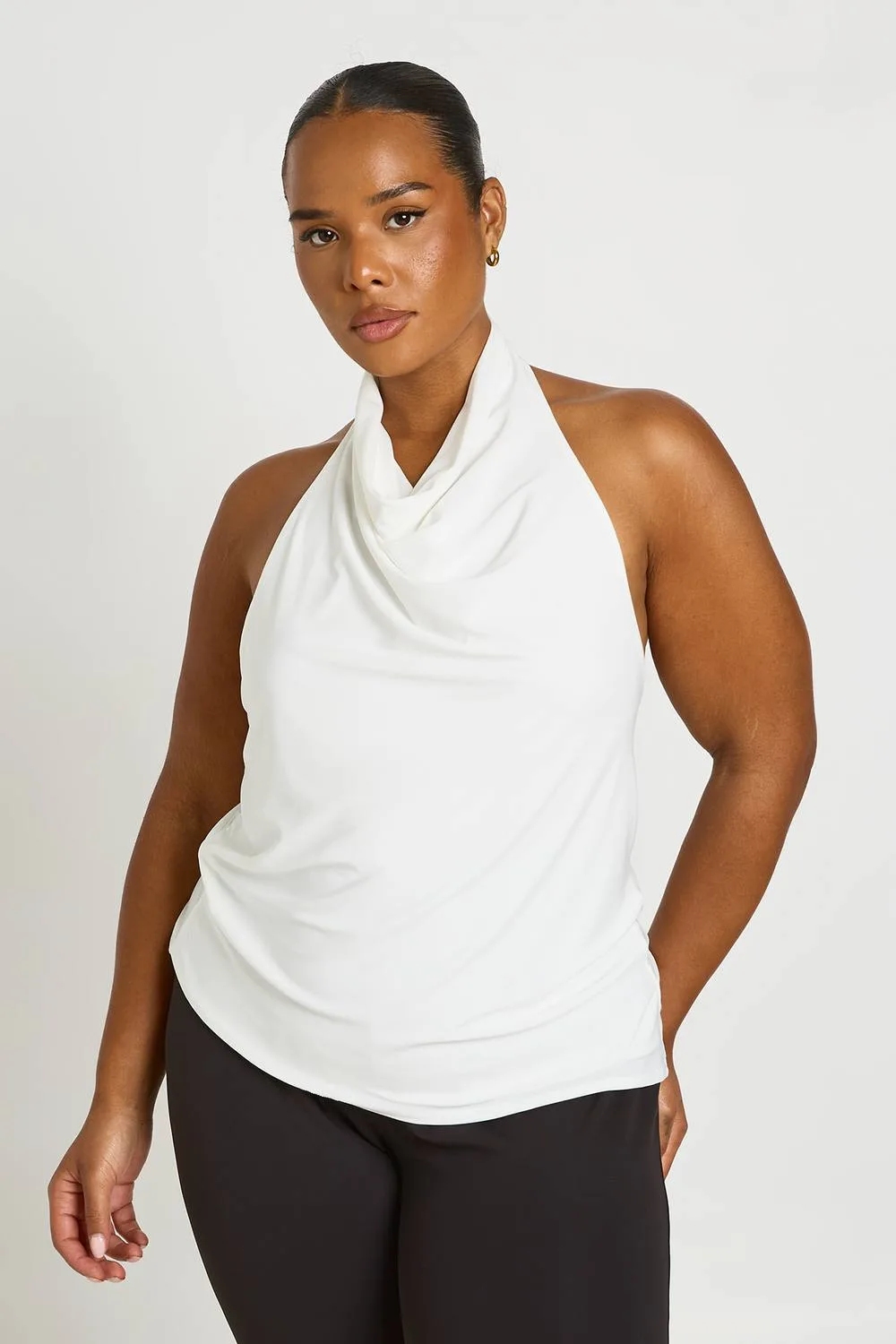 Twist Cowl Neck Top by boohoo