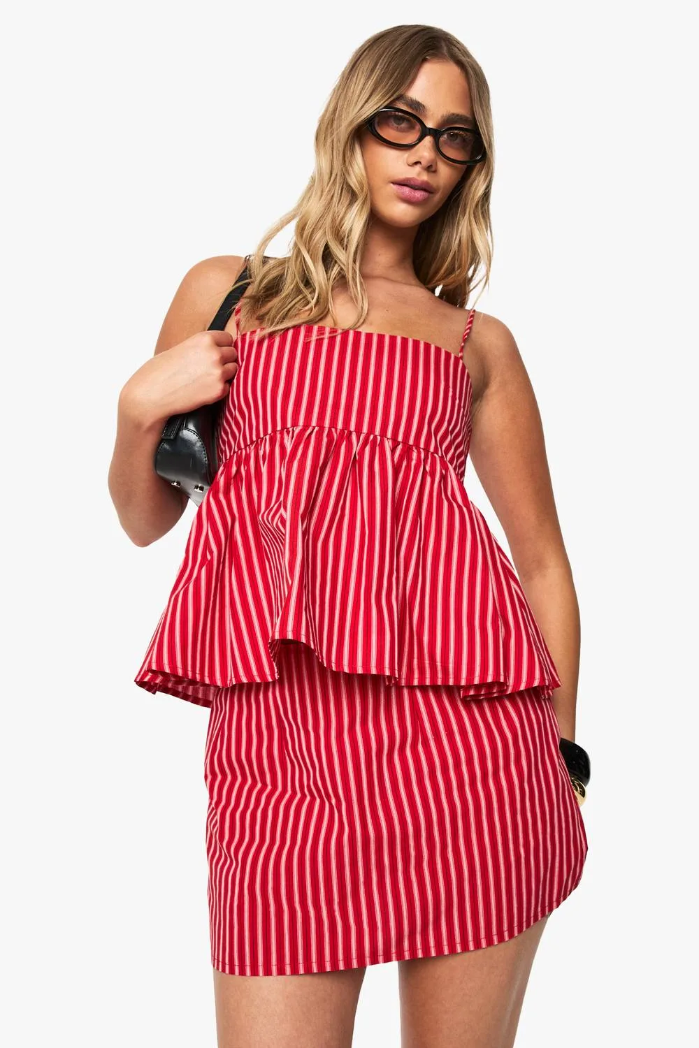 Stripe Mini Skirt by boohoo