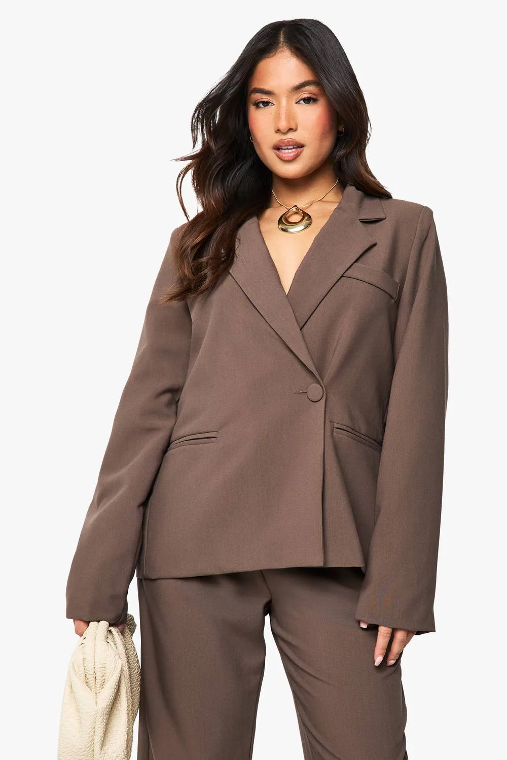 Essential Oversized Blazer by boohoo