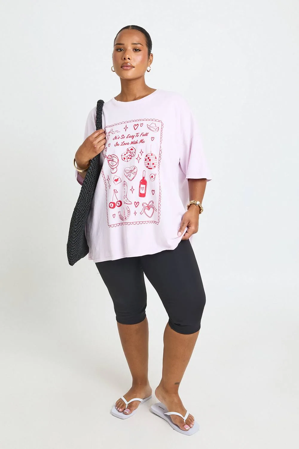 Easy to Fall in Love Printed T-Shirt by boohoo
