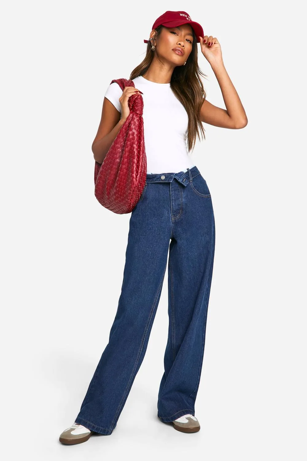 Basics Slouchy Wide Leg Jeans by boohoo