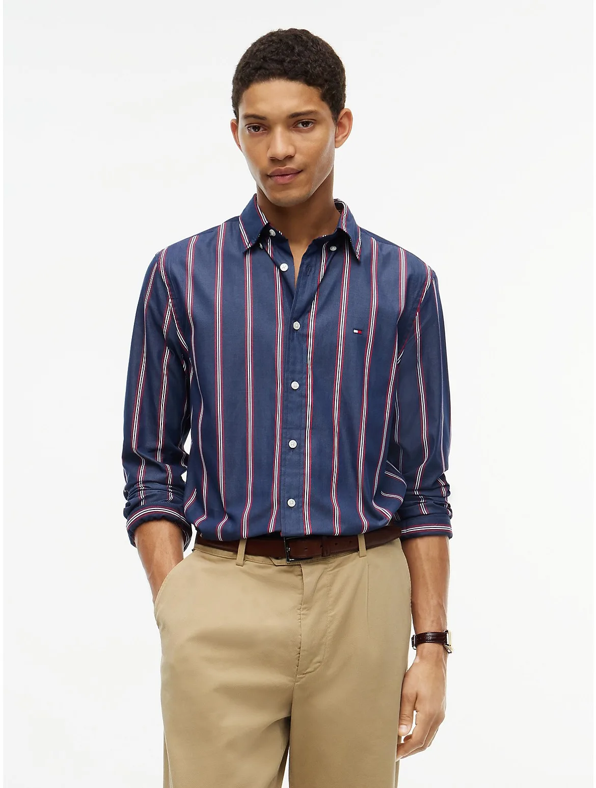 Regular Fit Striped Shirt by Tommy Hilfiger