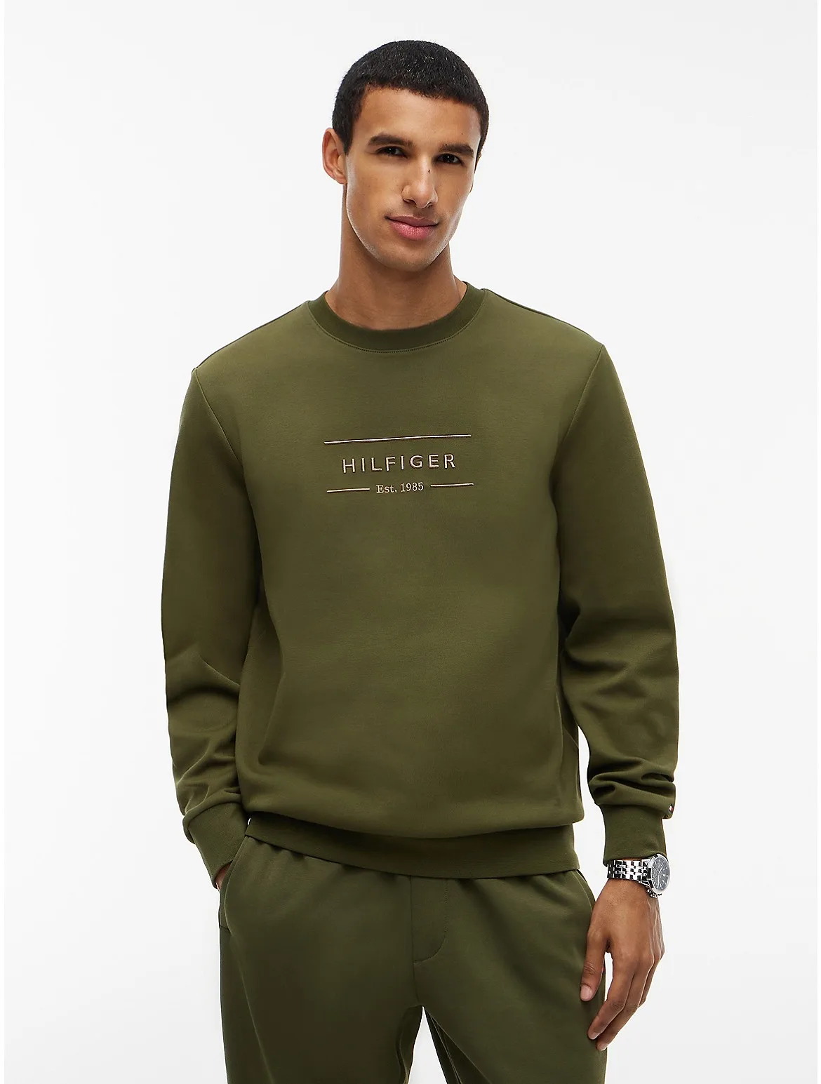 Embroidered Intechno Knit Sweatshirt by Tommy Hilfiger