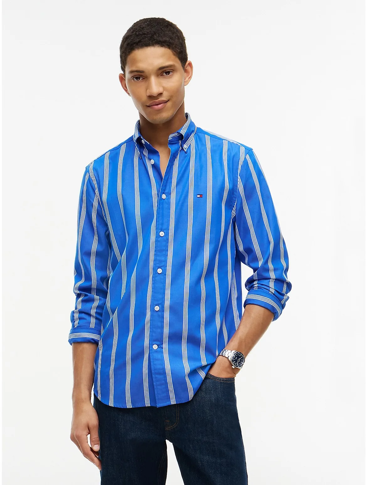 Regular Fit Striped Shirt by Tommy Hilfiger