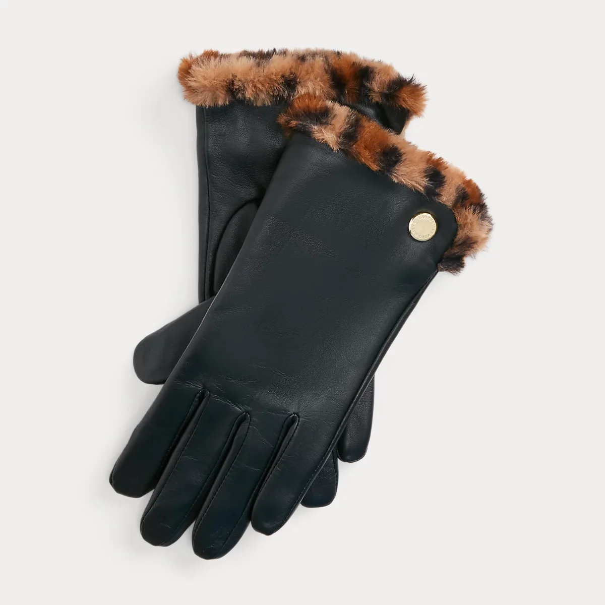 Faux-Fur-Lined Sheepskin Tech Gloves