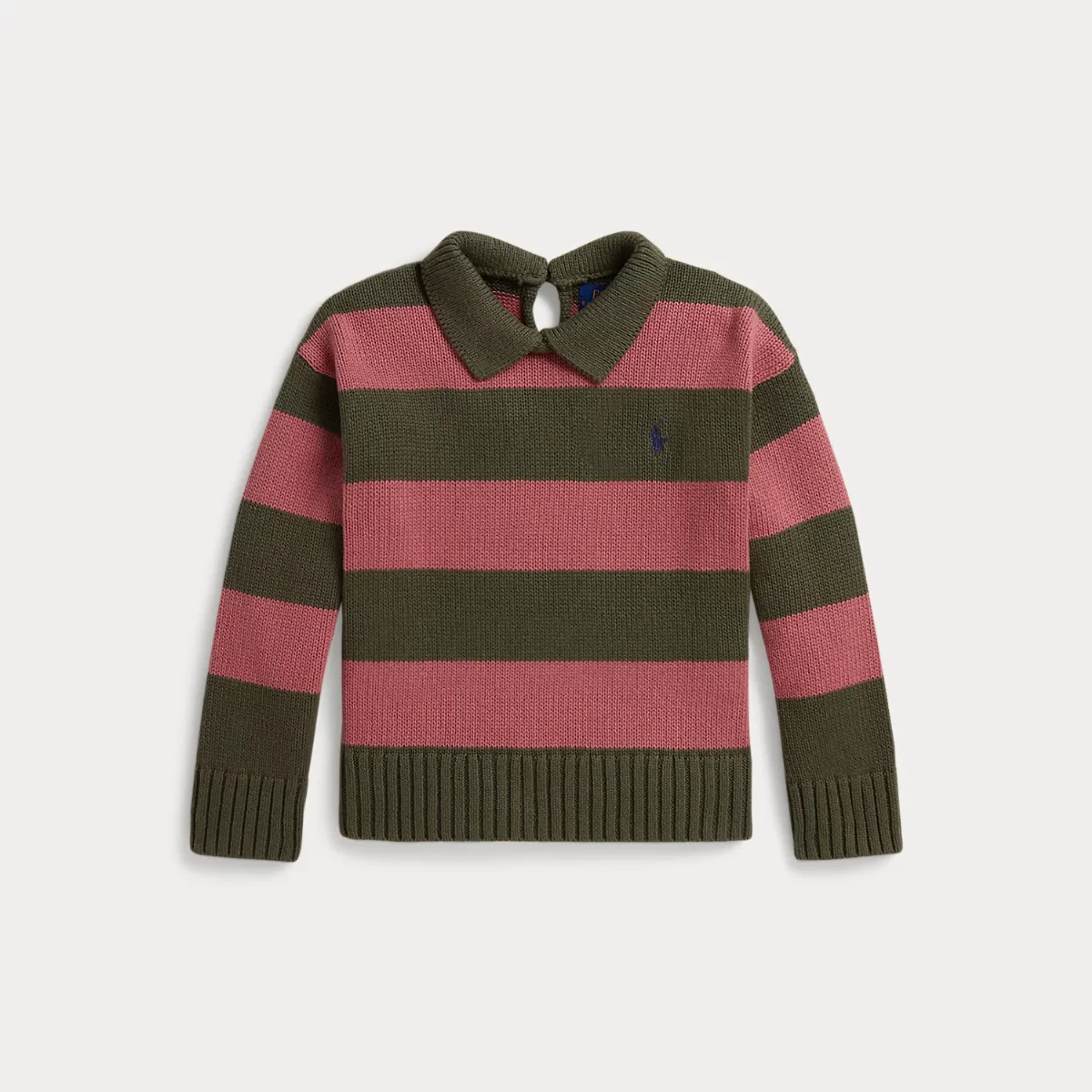 Striped Cotton Polo Jumper by Ralph Lauren