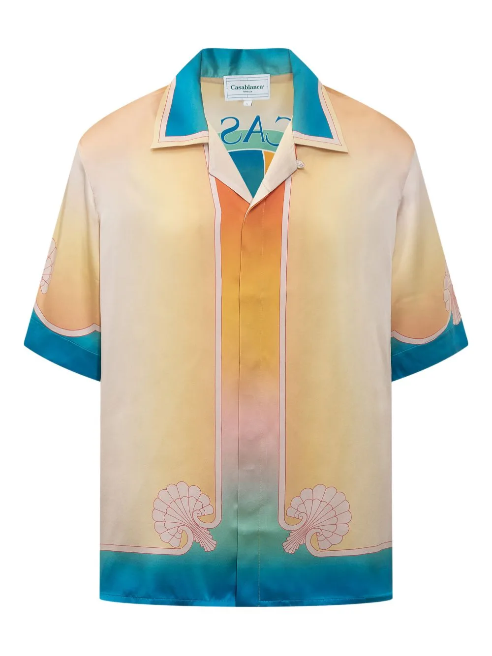 Cuban-Collar Satin Shirt by Casablanca