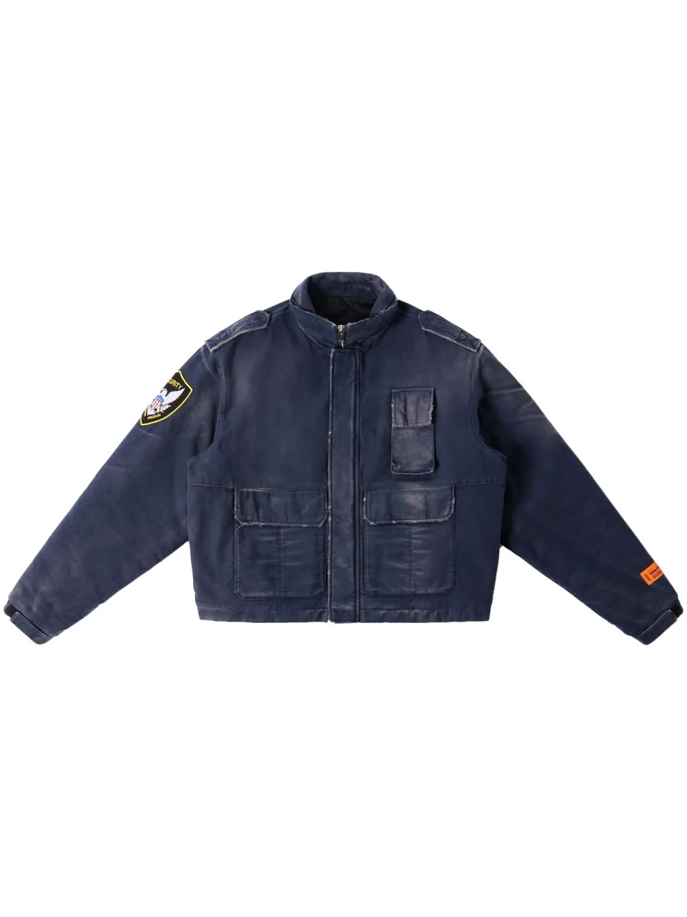 Eagle-Patch Distressed-Effect Jacket by Heron Preston