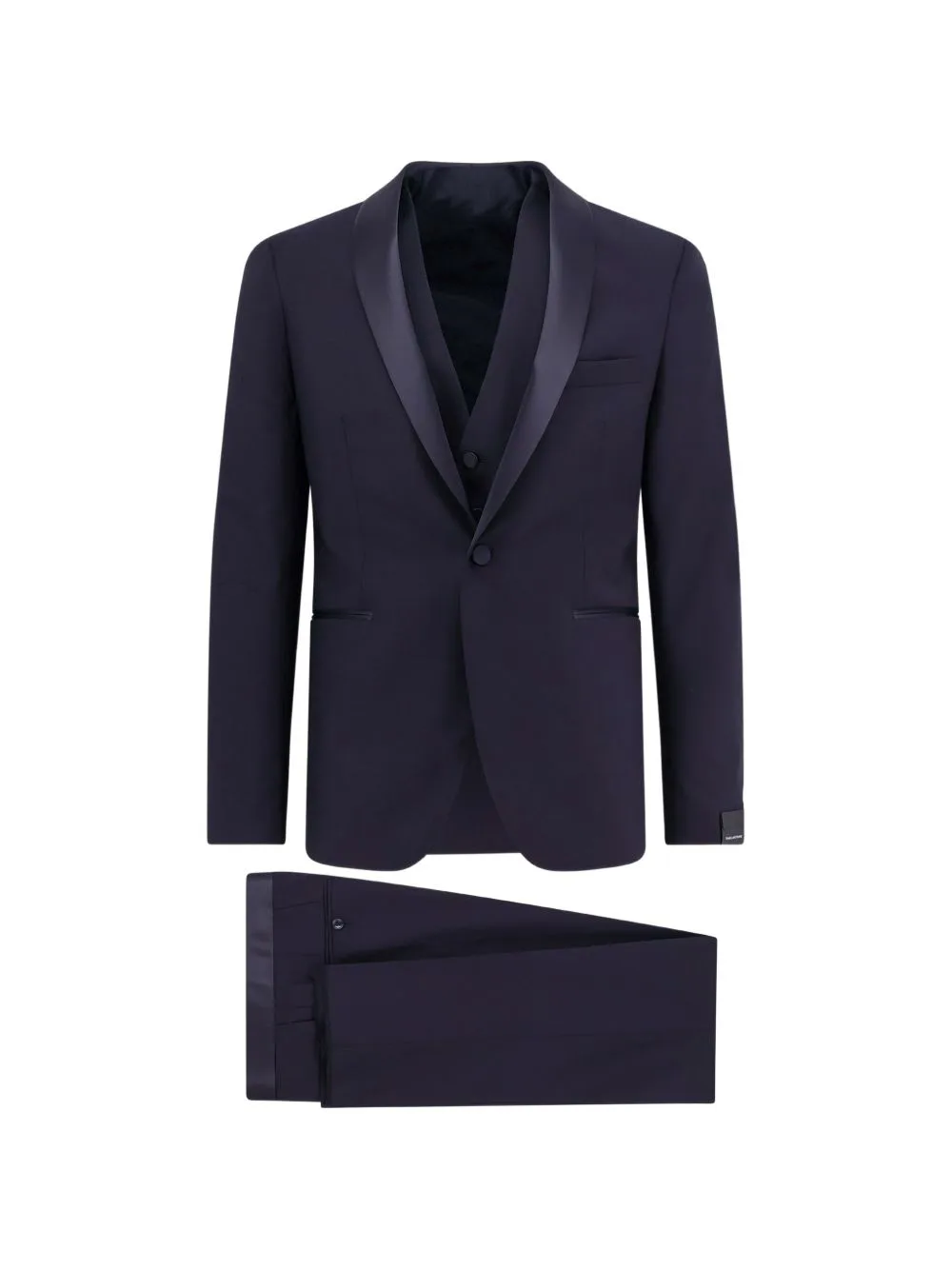 Satin-Trim Three-Piece Tuxedo Suit by Tagliatore