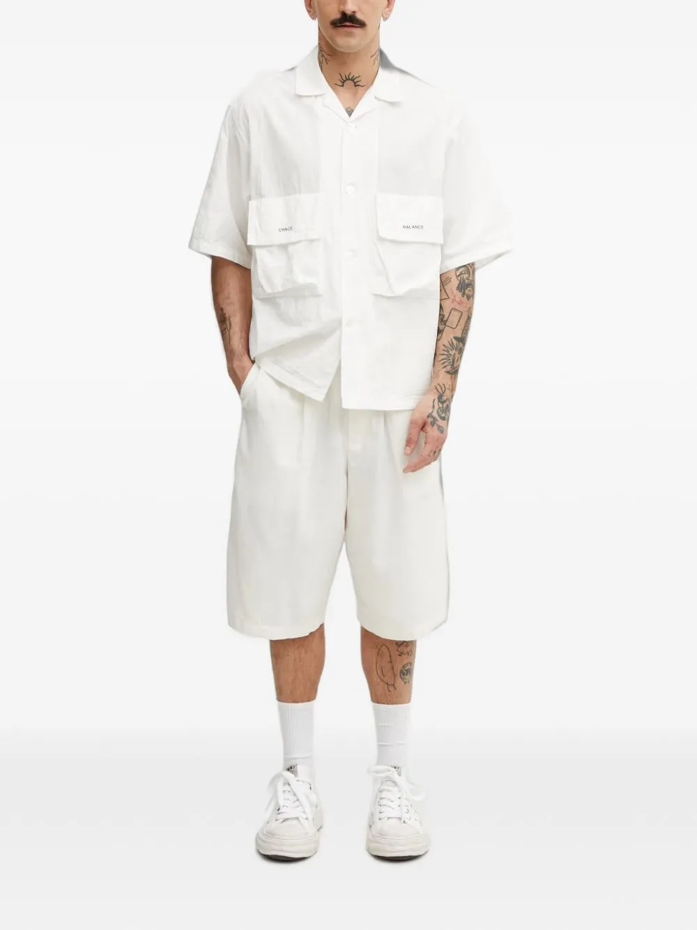 Pleated Elasticated-Waist Shorts by Undercover