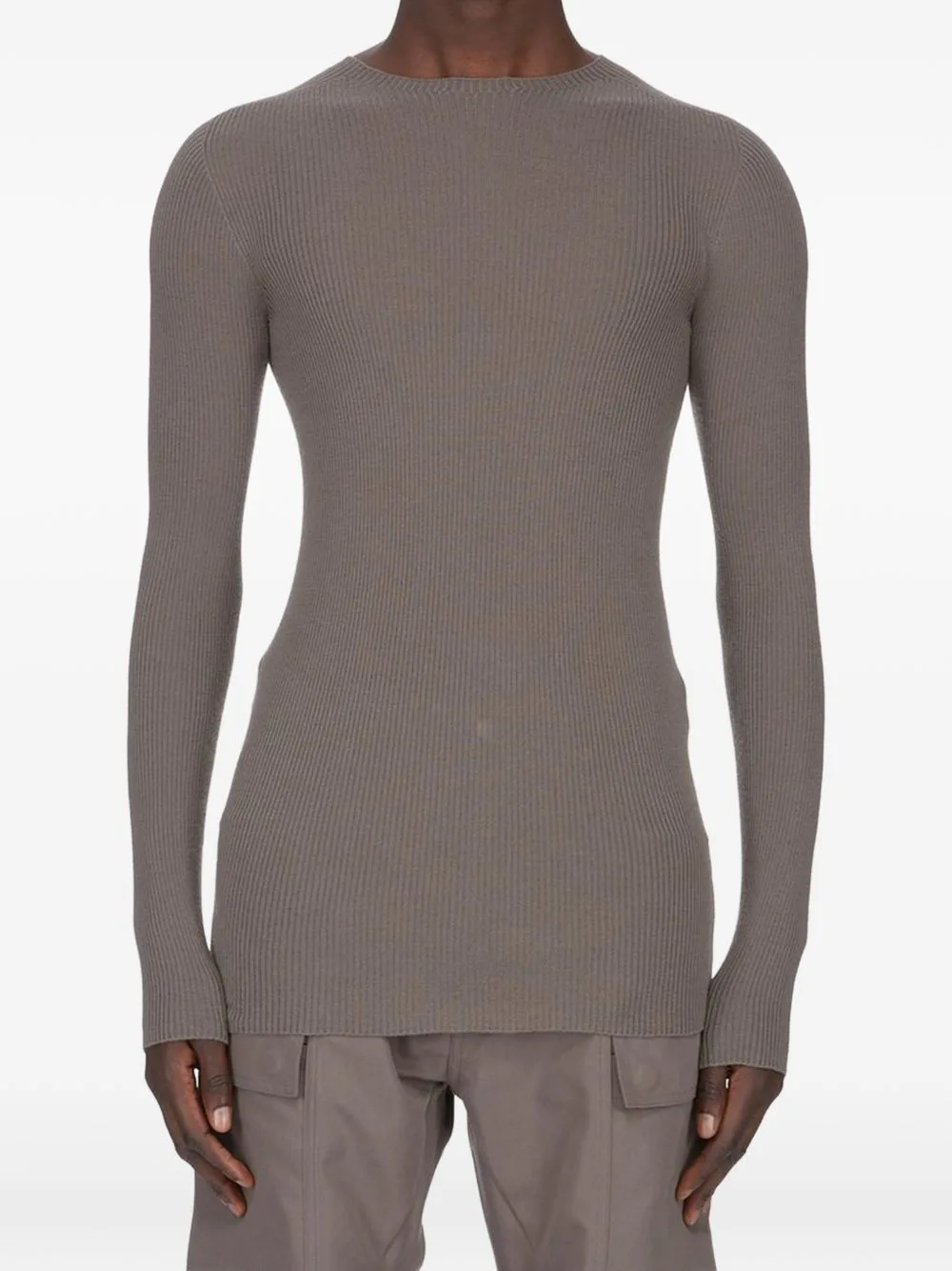 Ribbed Crewneck Sweater by Rick Owens