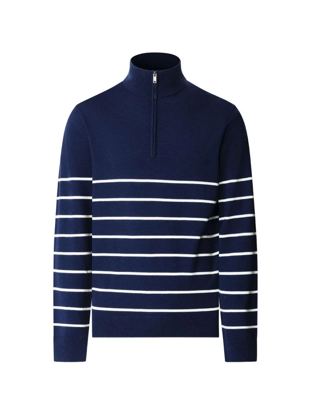 Stripe-Pattern Half-Zip Sweater by Hackett London