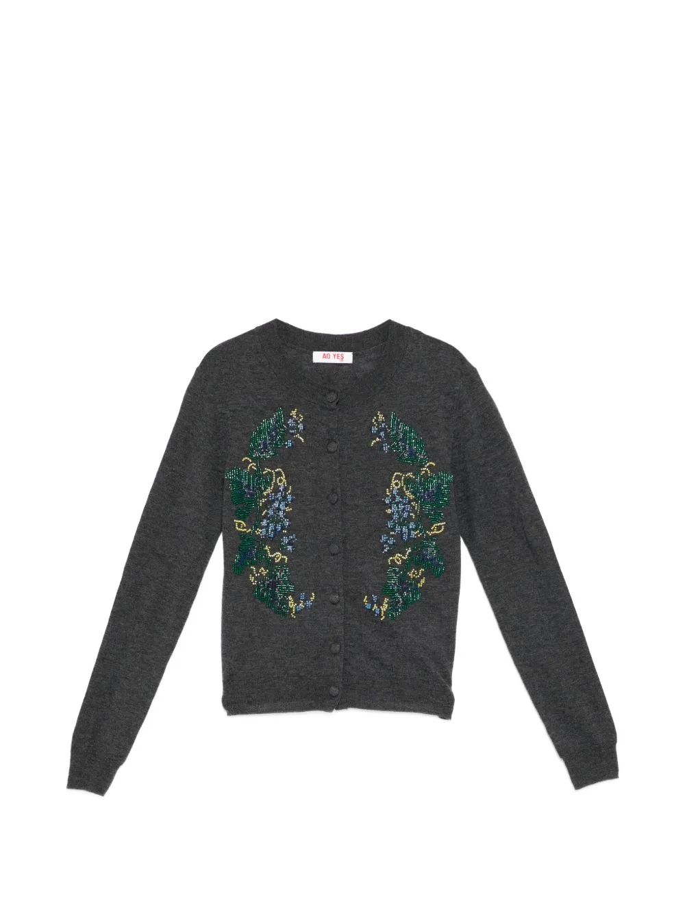 Bead-Embellished Cardigan by AO YES