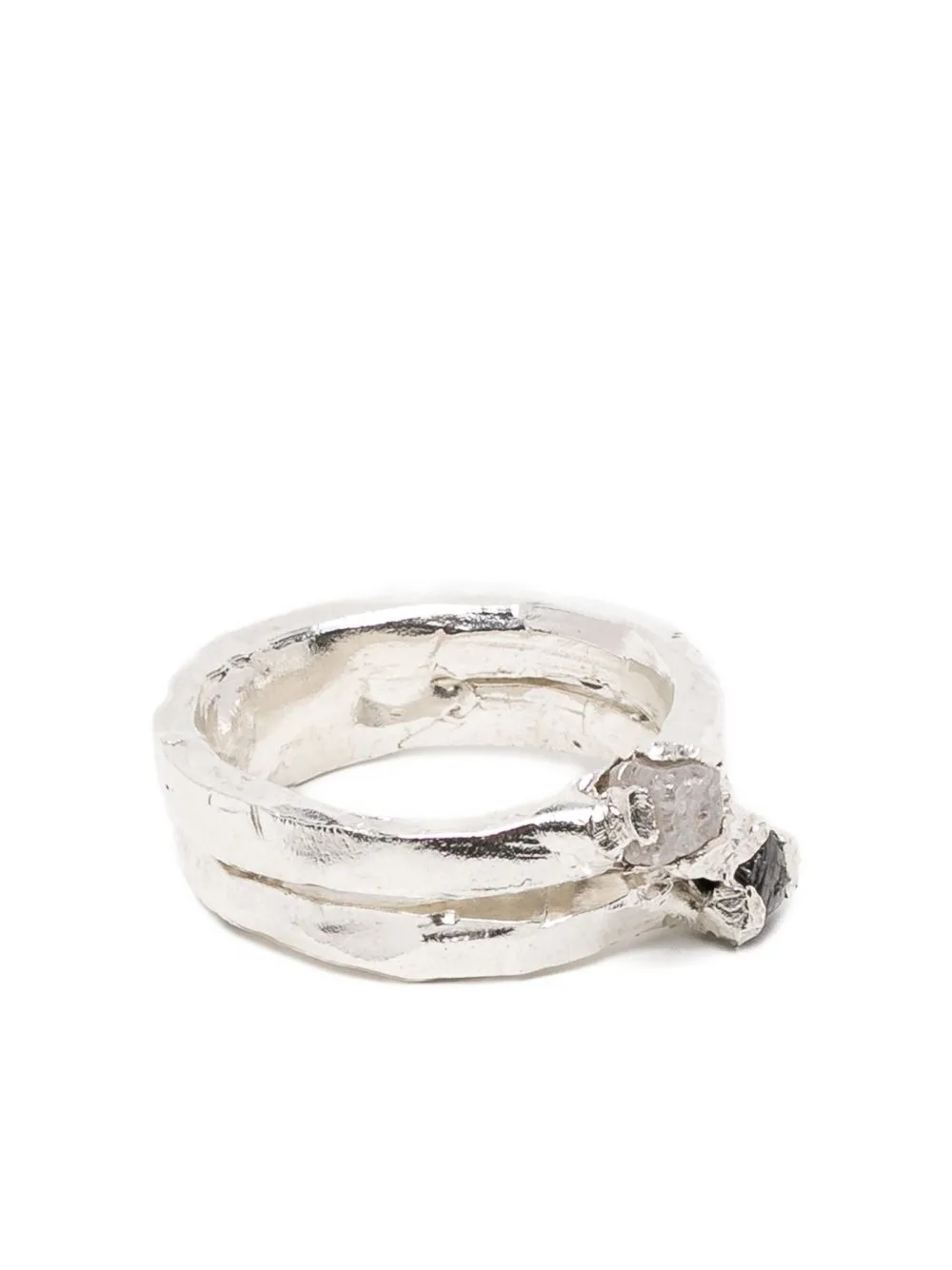 Fused Raw Diamond Ring by THE OUZE