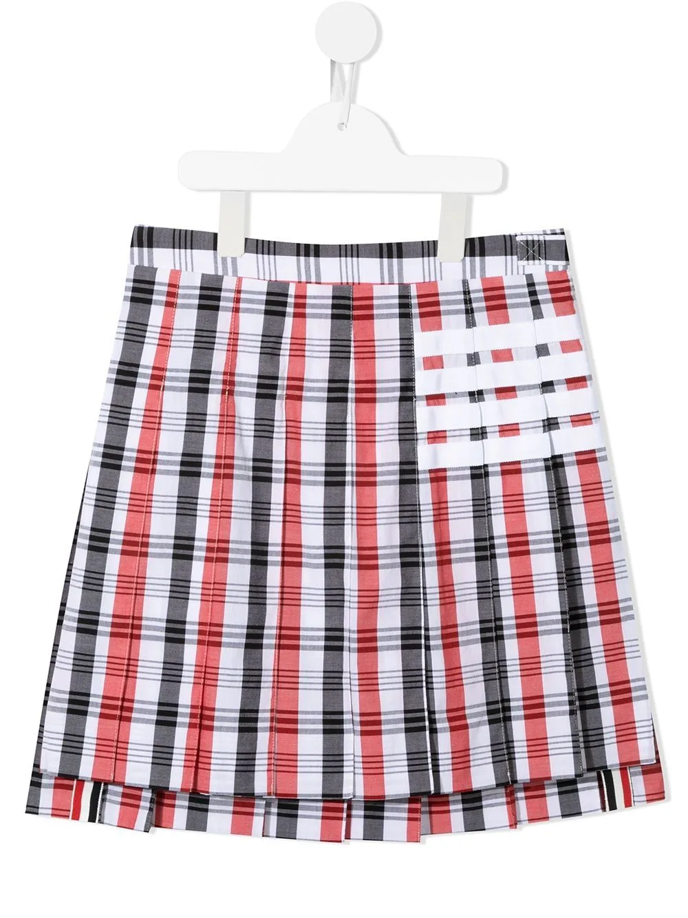 Tartan-Check Print Skirt by Thom Browne Kids
