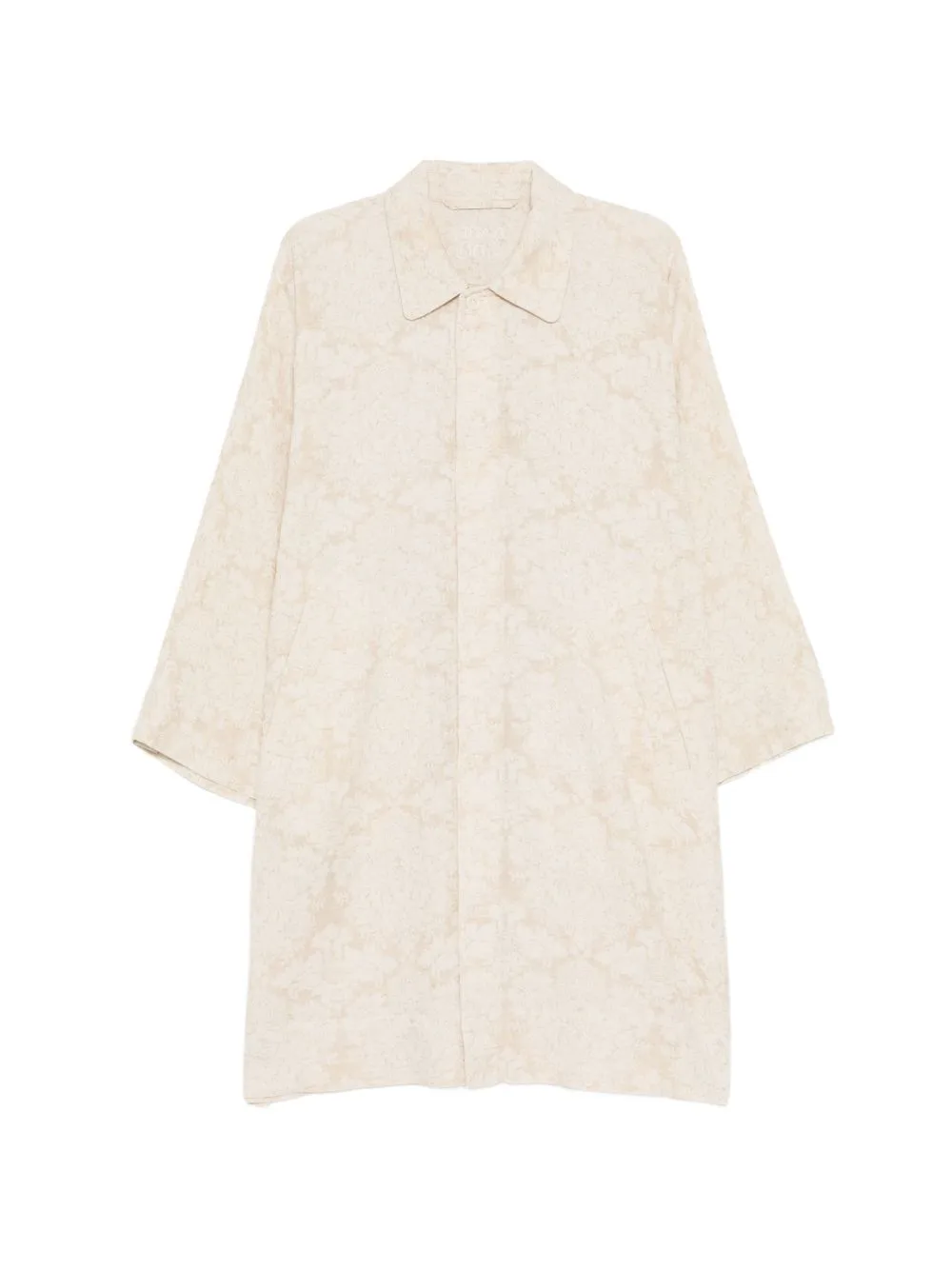 Patterned Collared Coat by Kinyan Lam