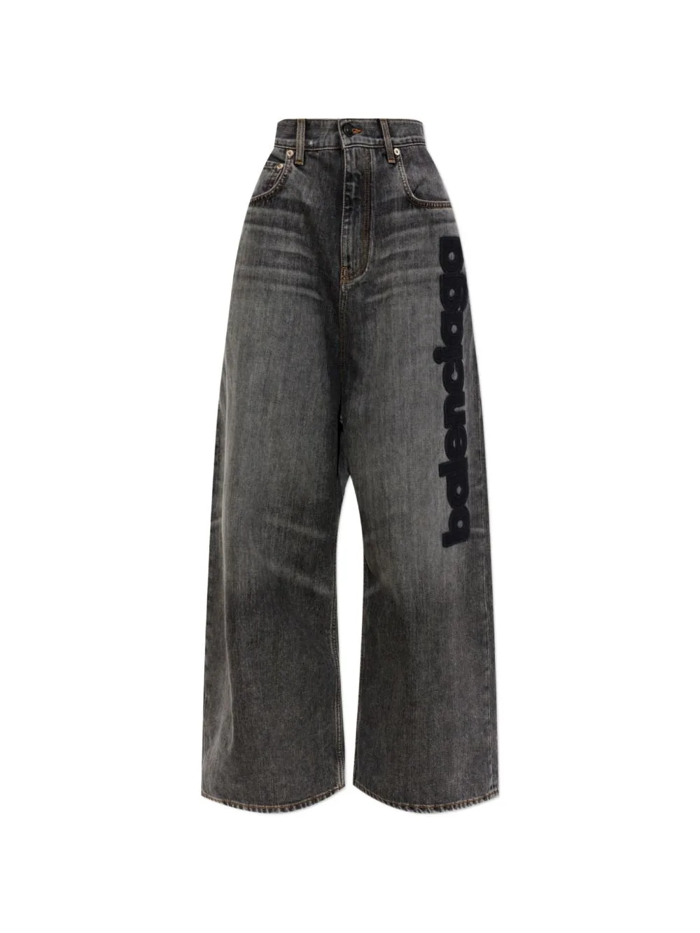 Logo-Patch Wide-Leg Jeans by Balenciaga