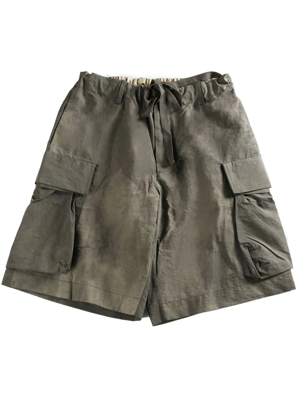 Faded-Effect Cargo Shorts by Uma Wang