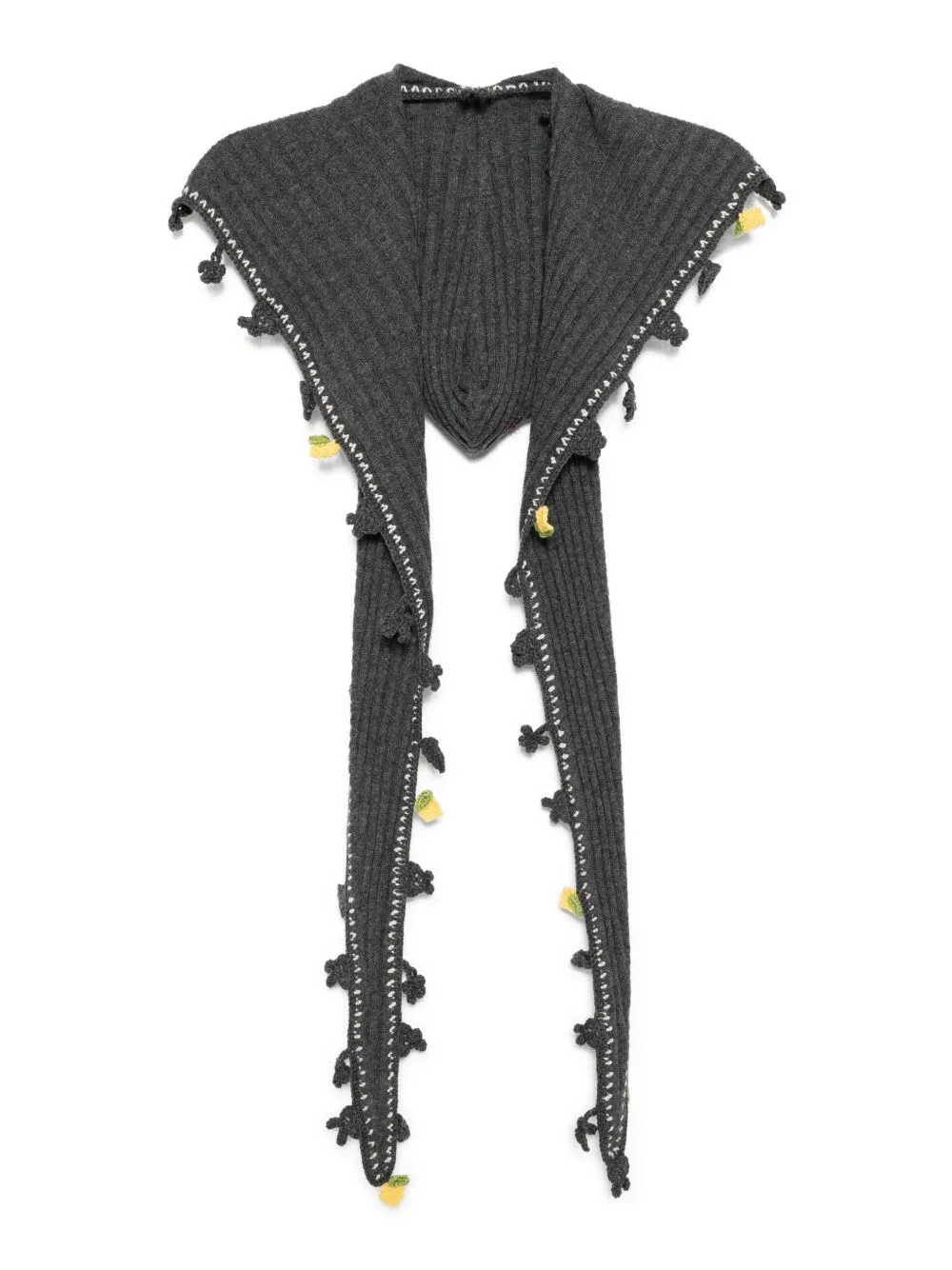 Lemon-Embellished Cashmere Scarf by CUDDLEUP