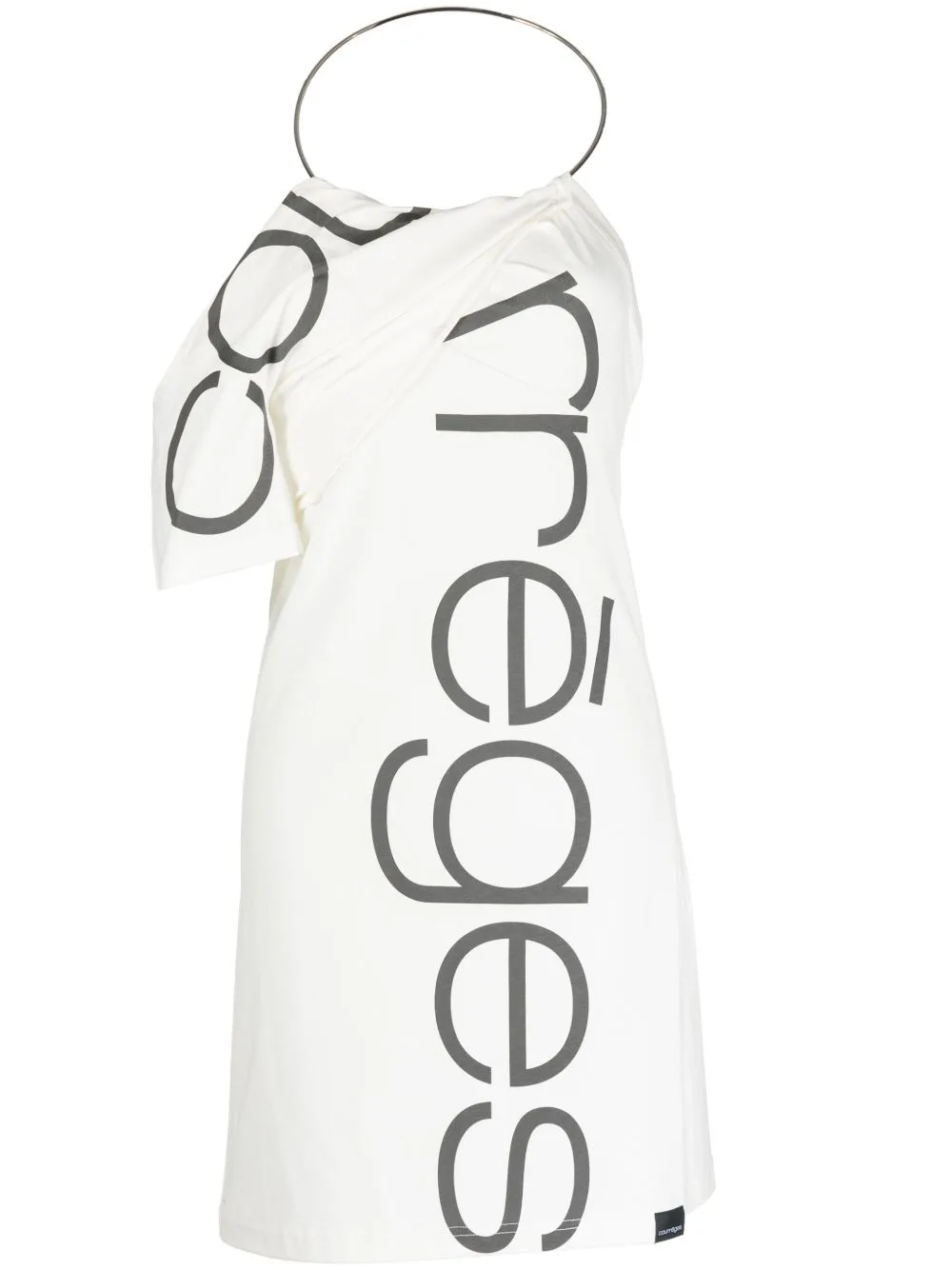 Logo-Print One-Shoulder Dress by Courrèges