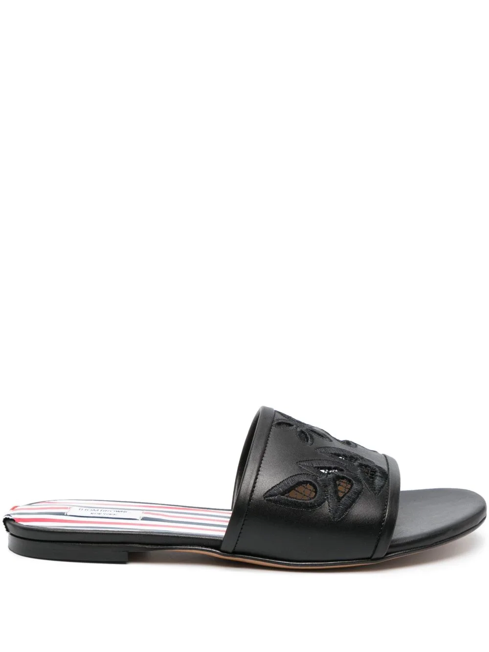 Icon Claquette Leather Slides by Thom Browne