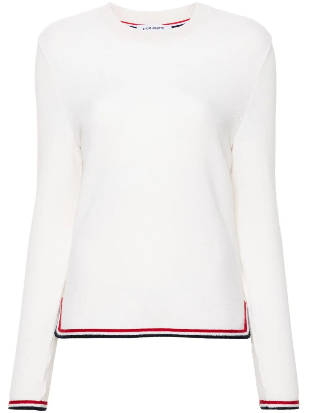 Striped-Border Cashmere Jumper by Thom Browne