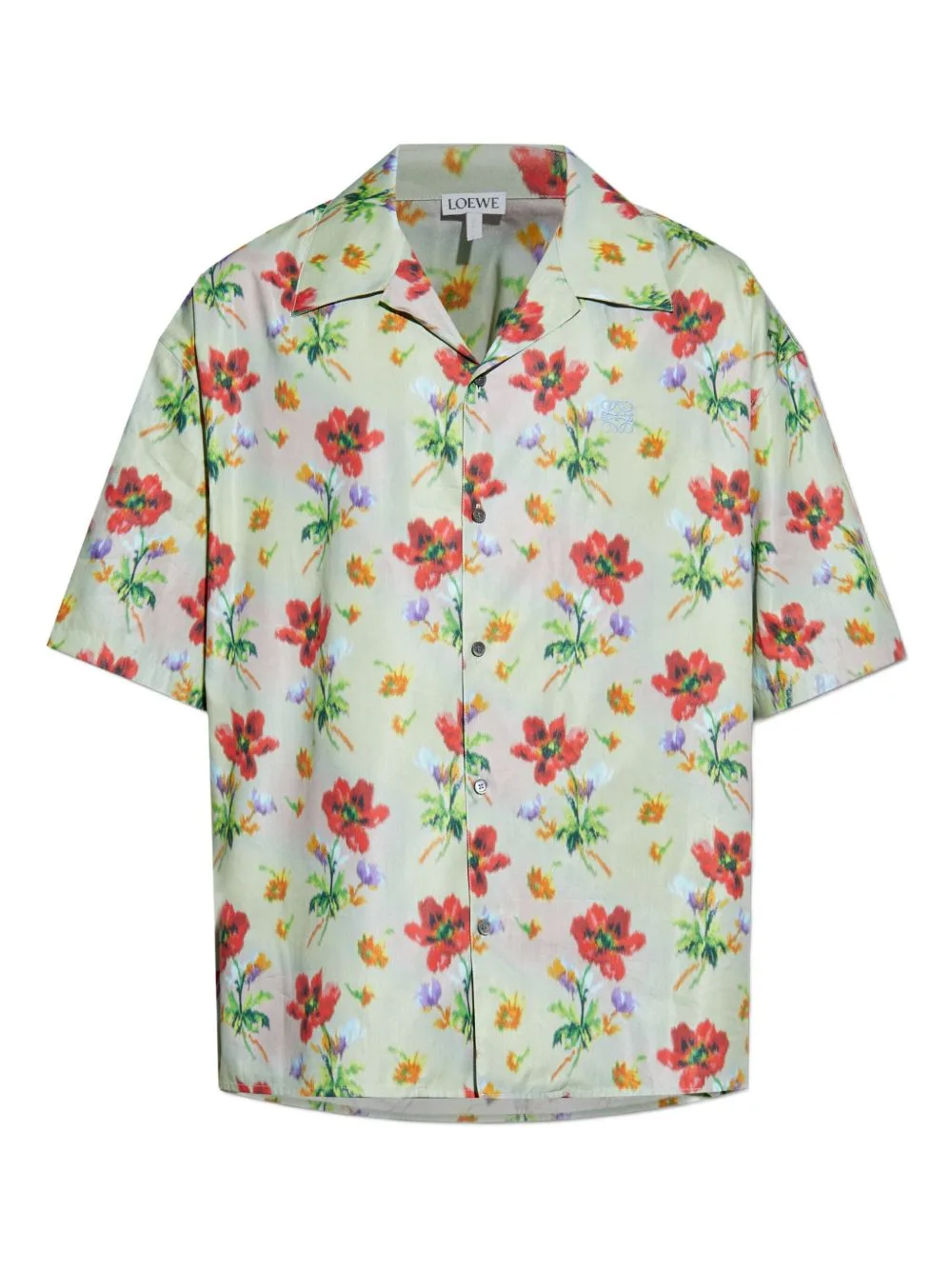 Floral-Print Short-Sleeve Shirt