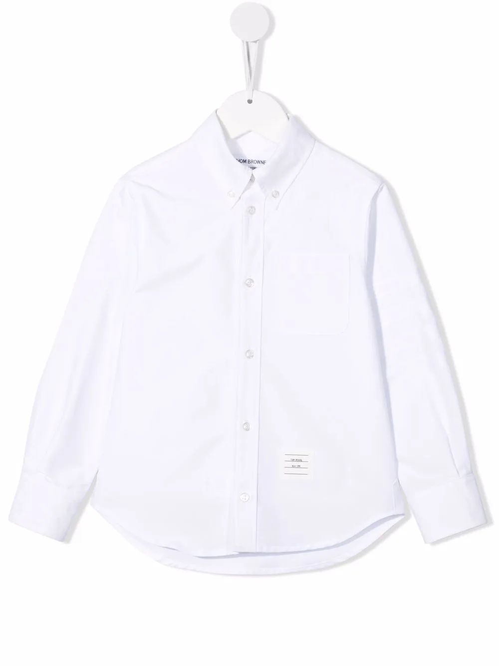 Logo-Tag Cotton Shirt by Thom Browne Kids