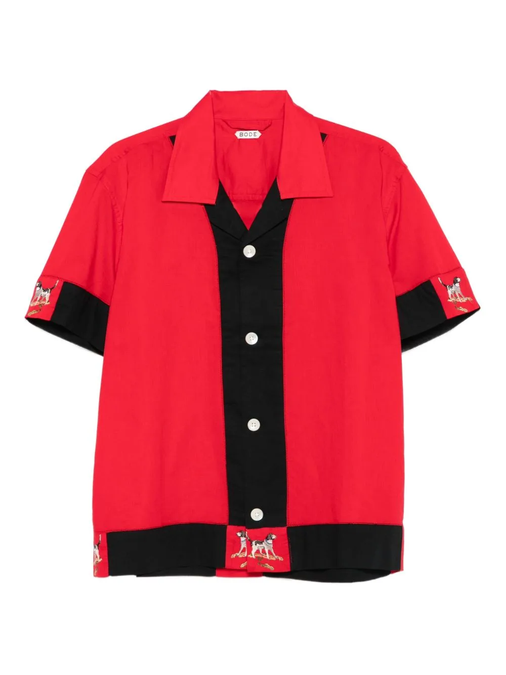 Dog-Print Panelled Shirt by BODE