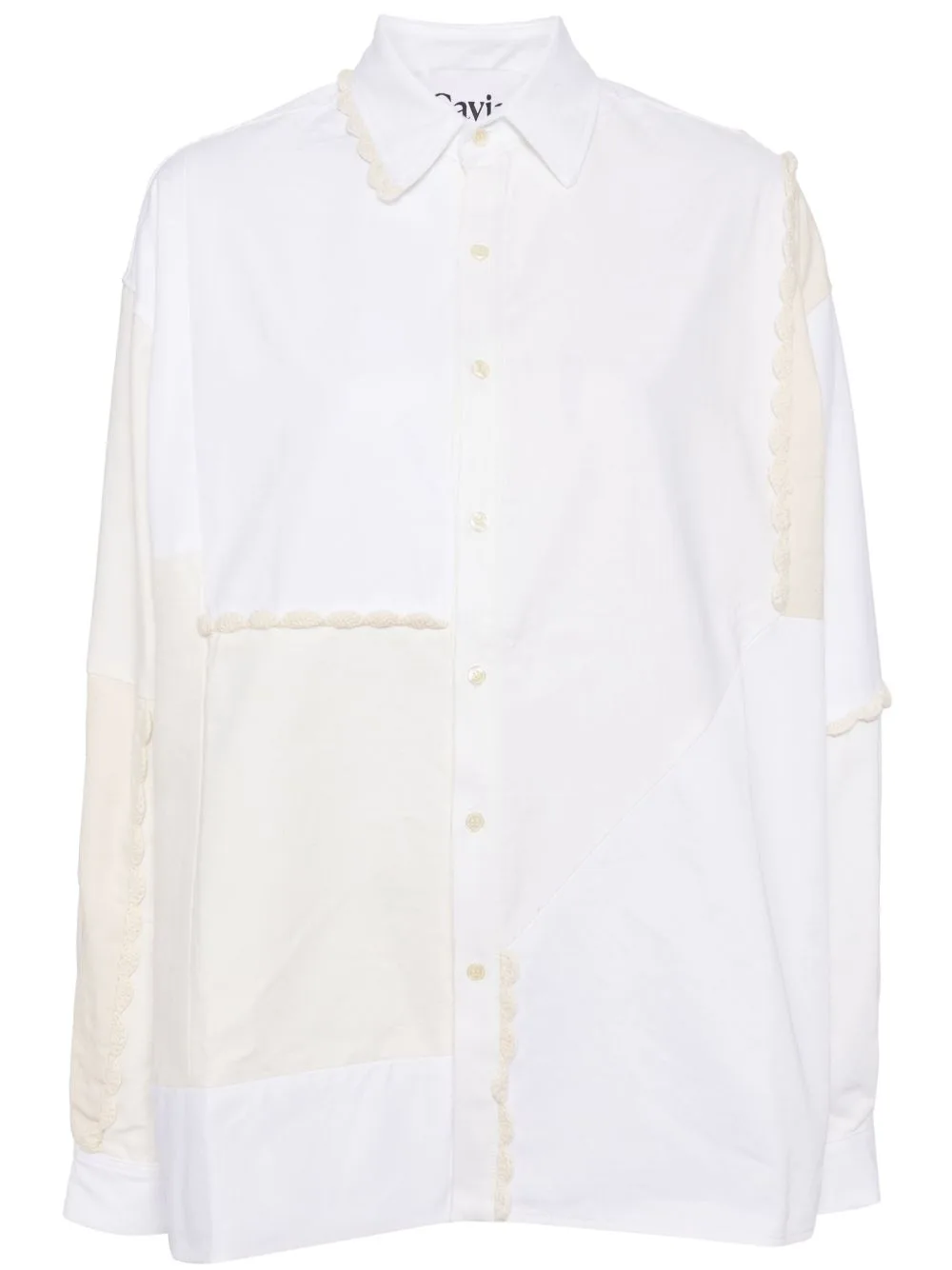 Panelled Crochet-Trim Shirt by CAVIA