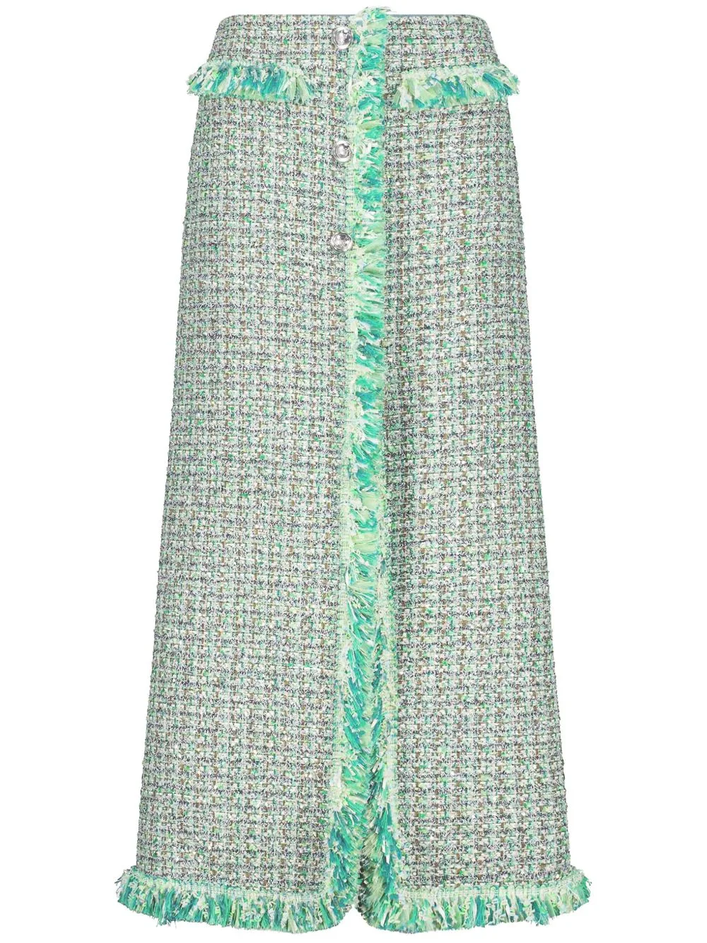 Tweed Midi Skirt by Giambattista Valli